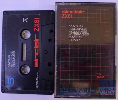 ZX81 Software — Maths / Balance / Volumes / Averages / Bases / Temp