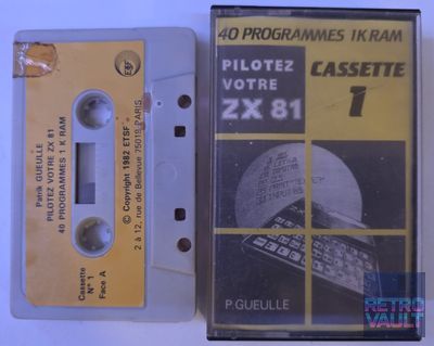 Pilotez Votre ZX 81 — 40 Programmes 1K RAM (Cassette n°1)